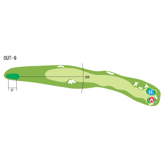 Hole 9 コースマップ