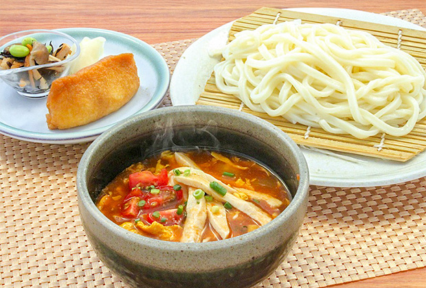 トマ玉カレーつけ汁うどん